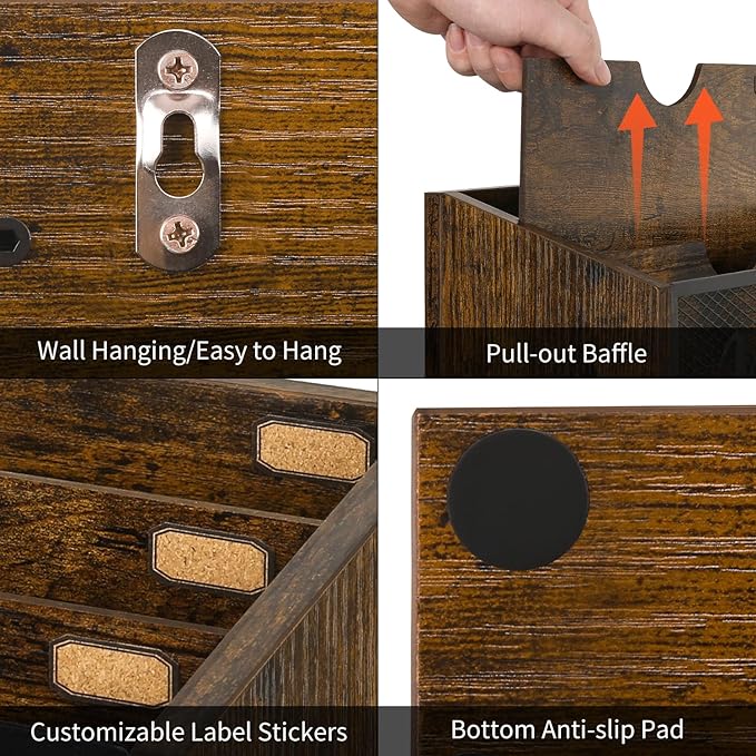 YINMIT Mail Organizer Countertop, Mail Holder, Mail Sorter - Image 5