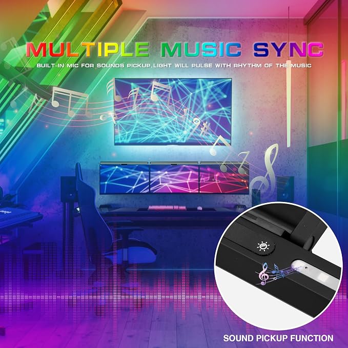 Monitor Light Bar with RGB Backlight, 3 Color Temperatures & Stepless Dimming - Image 4