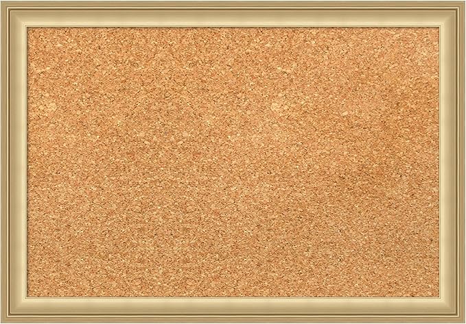 Amanti Art Natural Cork Board for Wall, 14x20 Vision Board with Gold Frame, Small Corkboard Office Decor for Home Organization, Casual Corkboard Pinboard to Display Items for Home Organization in-DeskLoop Office