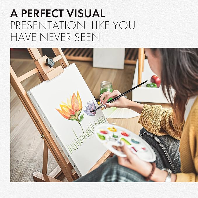 ARTIFY 12 PCS Watercolor Brushes Set, Synthetic Paint Brushes for Watercolor Painting, Acrylic, Gouache & Oil Painting - Detail Paint Brushes, Round, Flat, Cat's Tongue,Liner for Beginners & Kids-DeskLoop Office