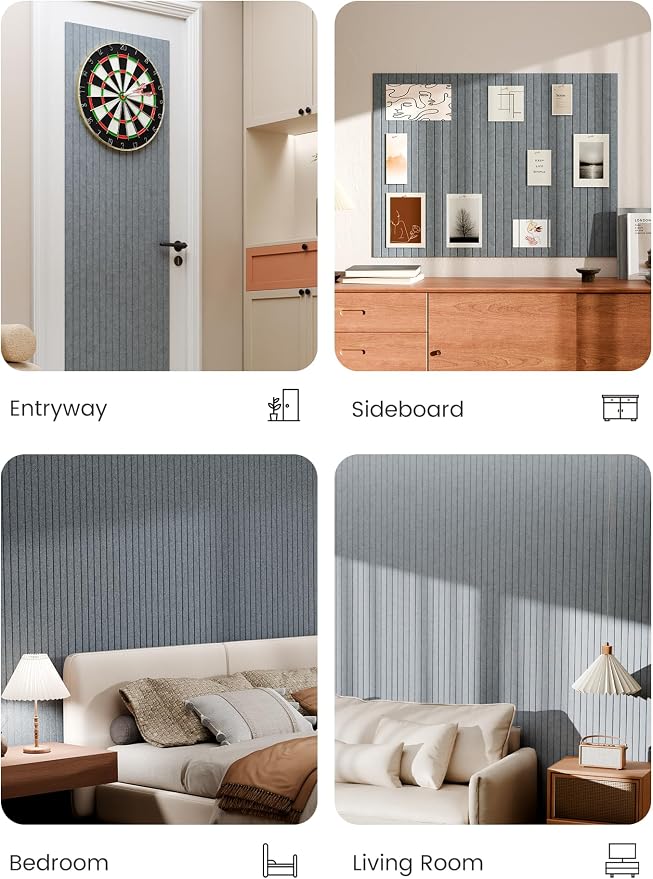 Bumusty Large Cork Board Alternative-48 x 36" Felt Bulletin Board Tiles - Image 5