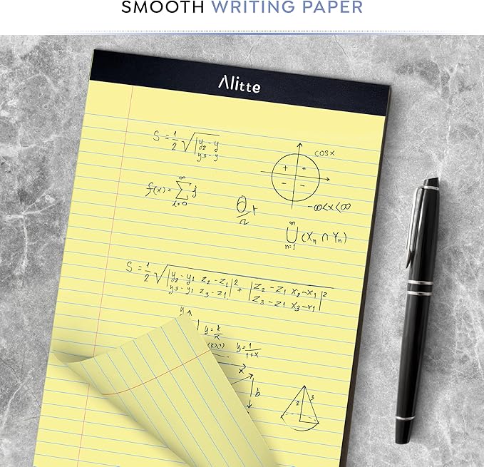 Yellow Legal Notepads 8.5 x 11, Pack of 3 - Perforated Wide Ruled Writing Pad - Premium Thick Paper, No Ink Bleeding - Blank Legal Pads For Home, Office, School, Business - 50 Sheets Per-DeskLoop Office