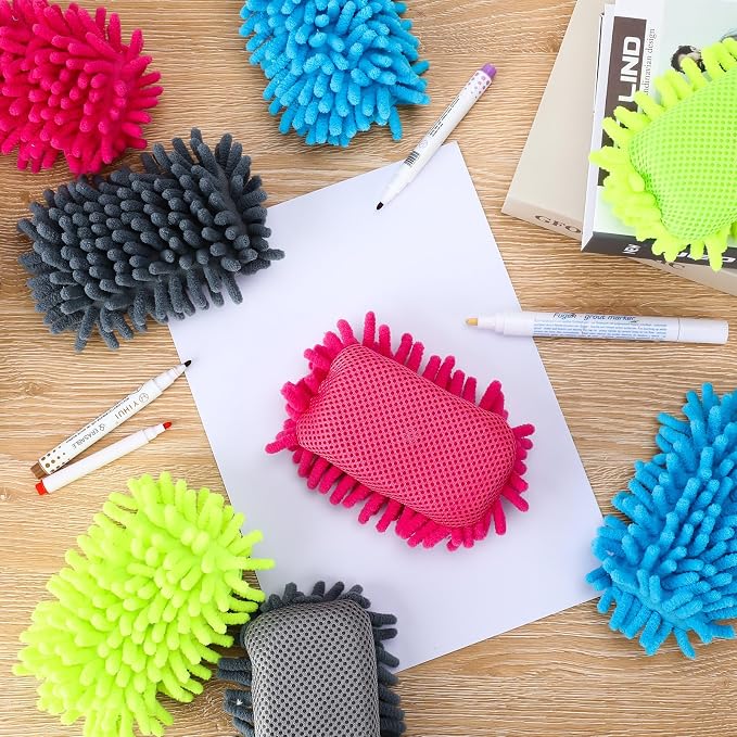 Jspupifip 12 Pcs Dry Erase Shag Eraser - Image 3