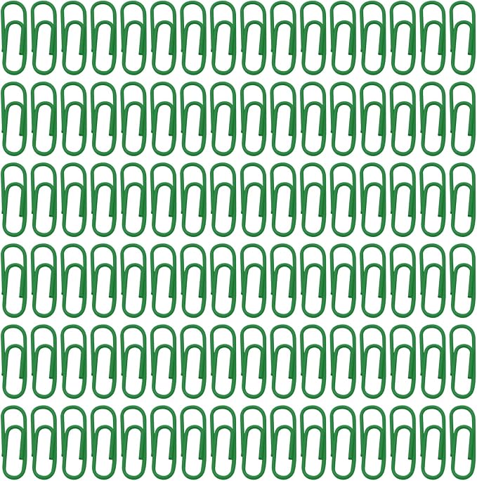 200 Pack Green Paper Clips Small Paper Clips, 1.1 Inch / 28mm Metal Paper Clips - Image 2