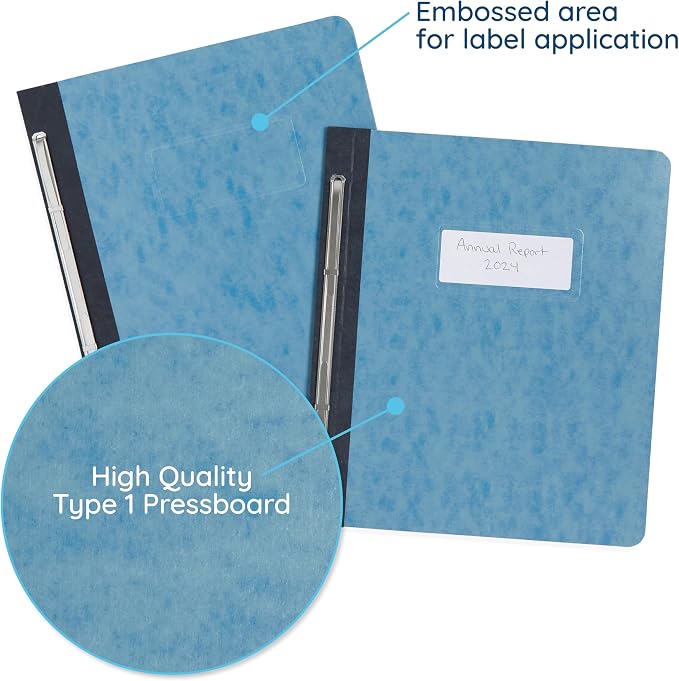 25 Blue Summit Supplies Pressboard Report Cover, Light Blue Business Report - Image 3