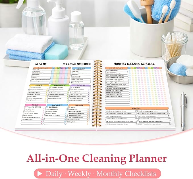 Home Cleaning Planner & Checklist Book - Image 4