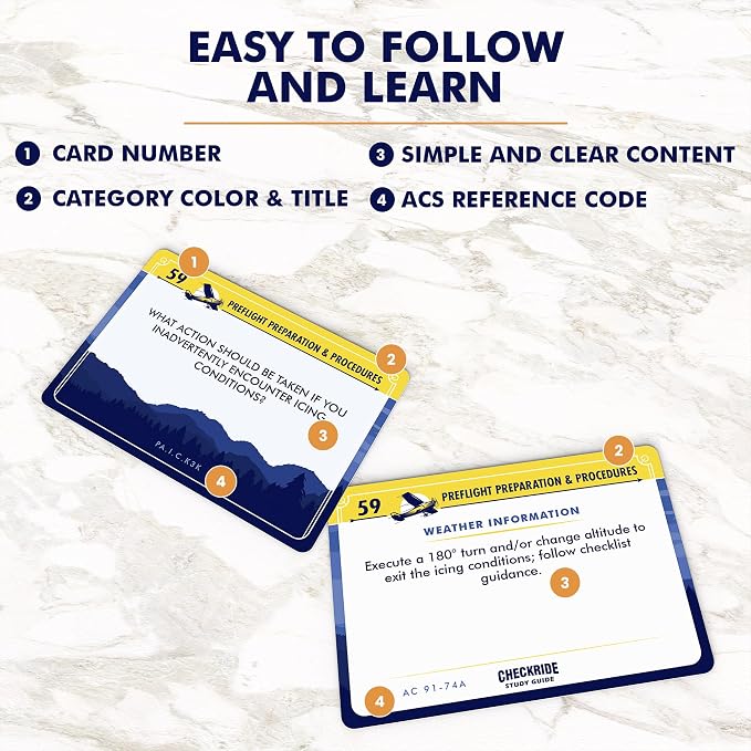Private Pilot Flashcards | 308 Oral Exam & Written Test Study Cards | ACS Task - Image 2