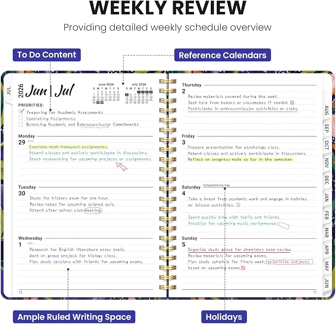 Planner 2026-2027, Monthly and Weekly Academic Planner July 2026 - Image 3