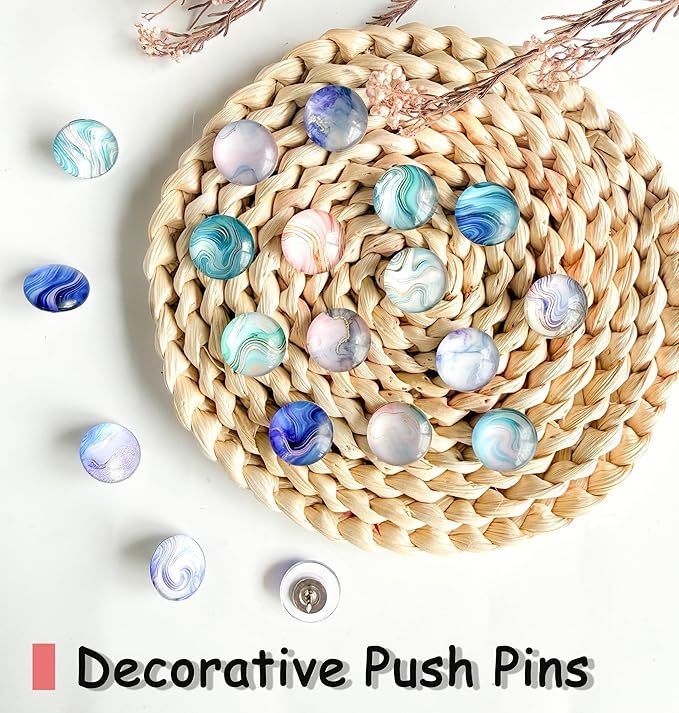 24Pcs Marble Push Pins, Decorative Push Pins - Image 4
