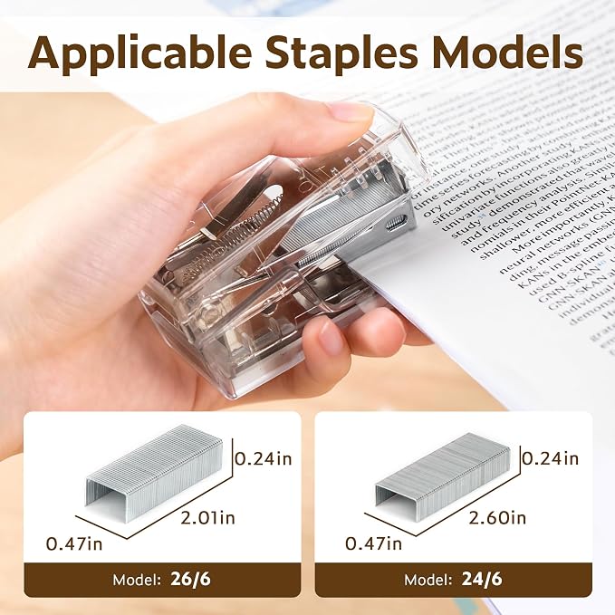 NUSIGN Mini Stapler with 830 Staples, Small Cute Desk Staplers, 25 Sheet - Image 3