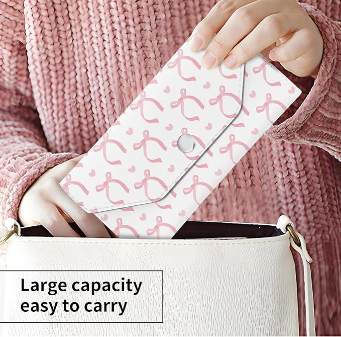 Cash Envelope Wallet Cute PU Leather Envelopes Bag - Image 2