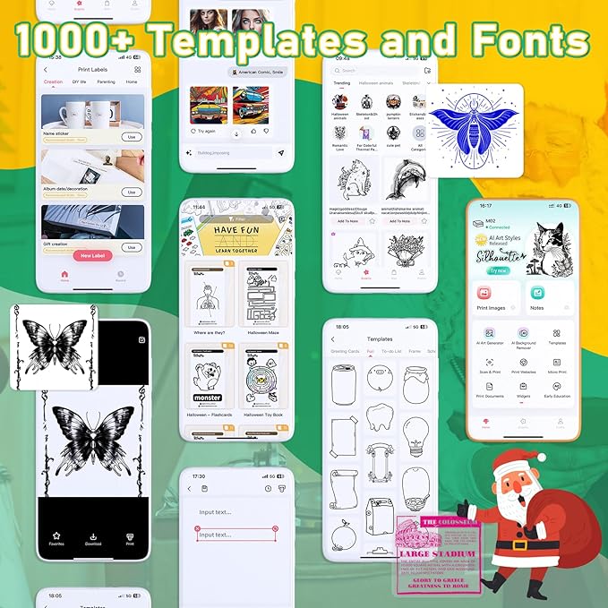 Phomemo Sticker Printer- Mini Sticker Printer Maker Machine, Mini Pocket Printers Instant Print for DIY Creation, Study Notes, Photos, Name Label, Portable Thermal Printers for Kids/Students/Teacher-DeskLoop Office