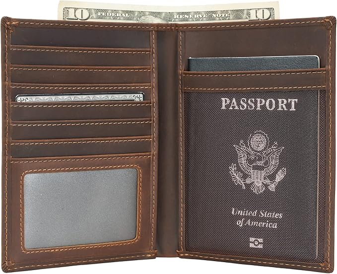Polare Luxury RFID Blocking Leather Passport Holder Travel Wallet by polareoriginal