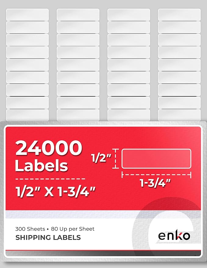 enKo 24000 Labels, 1/2 x 1-3/4 inches by enKoProducts