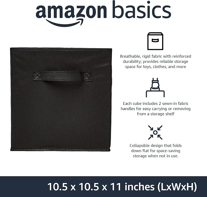 Amazon Basics Collapsible Fabric Storage Bins Organizer - Image 2
