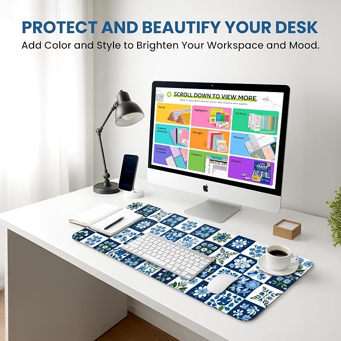 Large Mouse Pad for Desktop, Cute Desk Mat Pad Protector for Work & Gaming - Image 6