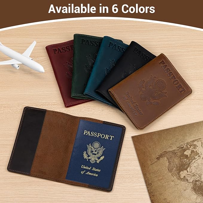 BIAOTIE Premium Leather Passport Holder Covers, Rfid Travel Wallet Passport - Image 5