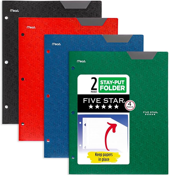 Five Star 2-Pocket Folder, Plastic Folder by FiveStar