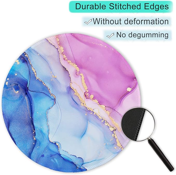ITNRSIIET Round Mouse Pad with Stitched Edge Premium-Textured Waterproof - Image 5