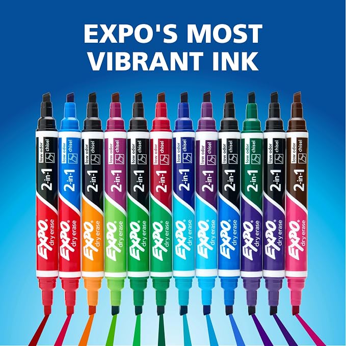 EXPO 2-in-1 Dry Erase Markers, Dual-Ended Markers, Chisel Tip - Image 7