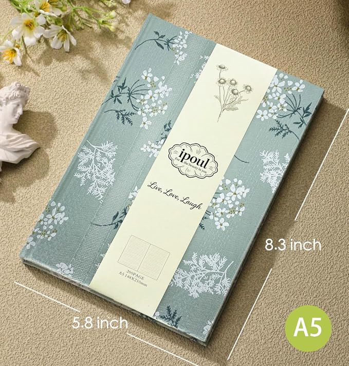 Floral Hardcover Notebook, Flower Journal - Image 2