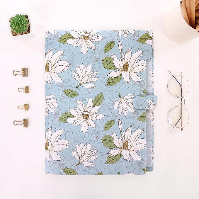 SKYDUE Accordion File Organizer, Floral Expanding File Folders - Image 6