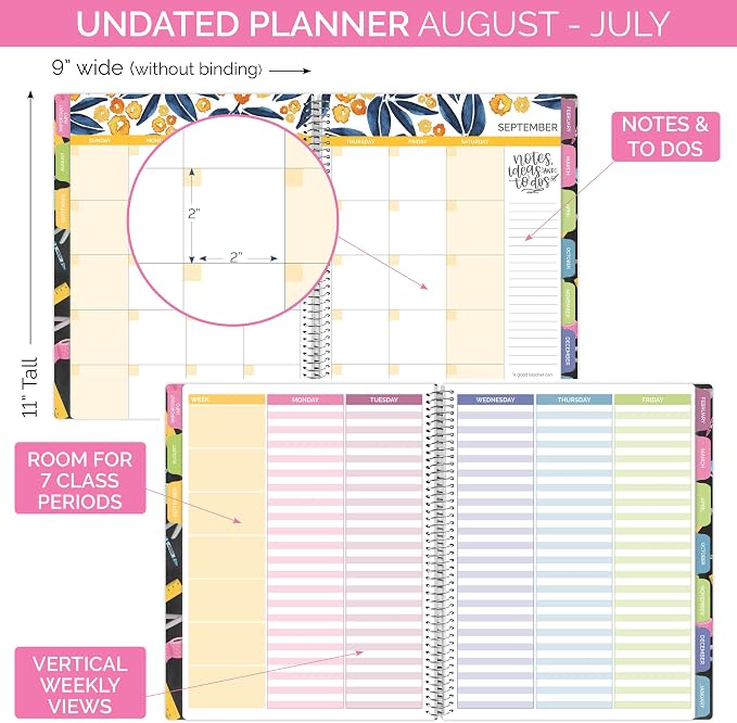 bloom daily planners Undated Academic Year Teacher Planner & Calendar - Image 3