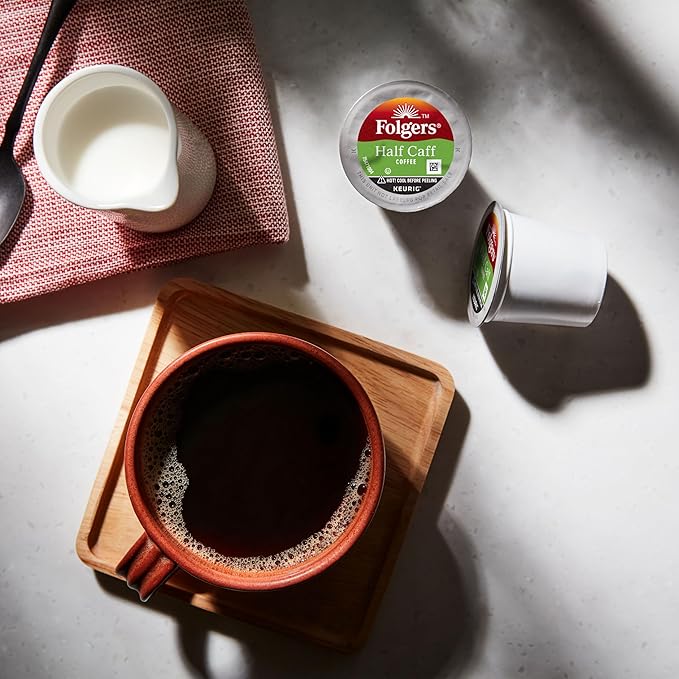 Folgers Half-Caff Medium Roast Coffee, 72 Keurig K-Cup Pods-DeskLoop Office