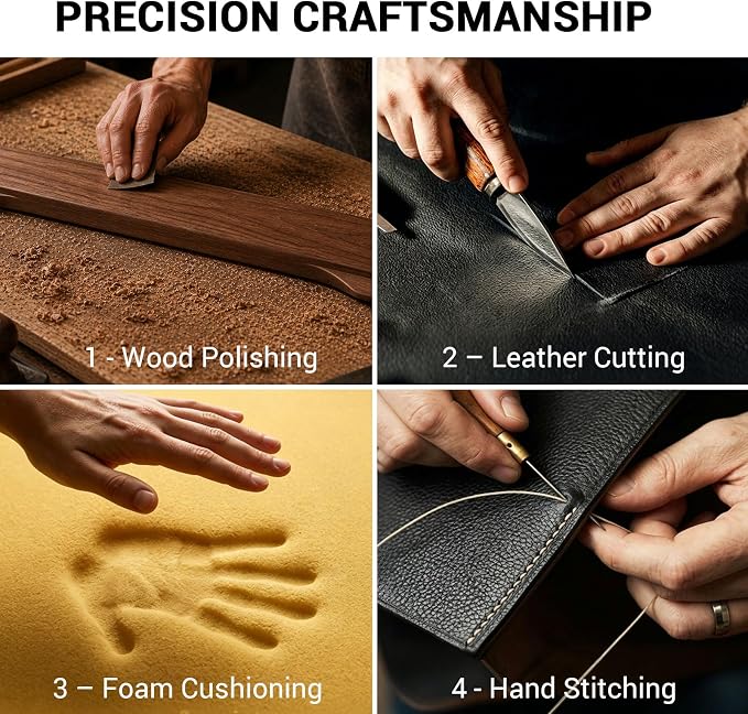 Keyboard Wrist Rest with Memory Foam Anti-Slip Rubber Base Ergonomic Wooden - Image 6
