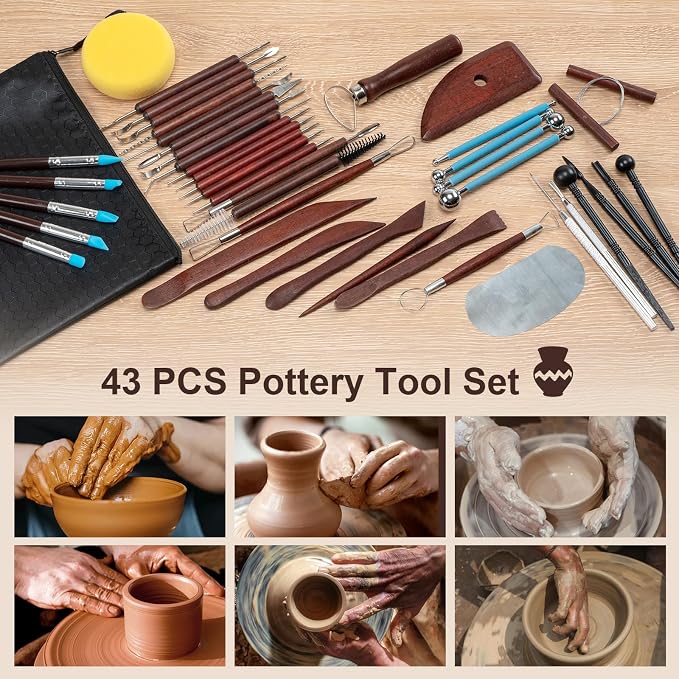 Amrules Clay Tools Kit, Practical Polymer Clay Sculpting Tools Kit, Air Dry - Image 7