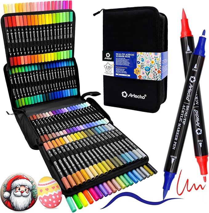 Artecho Acrylic Paint Markers 120 Colors by Artecho