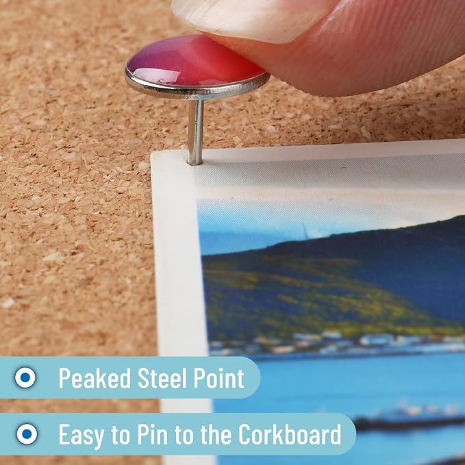 Mr. Pen- Flat Thumb Tacks, 80 Pack, Colorful | Flat Push Pins - Image 4