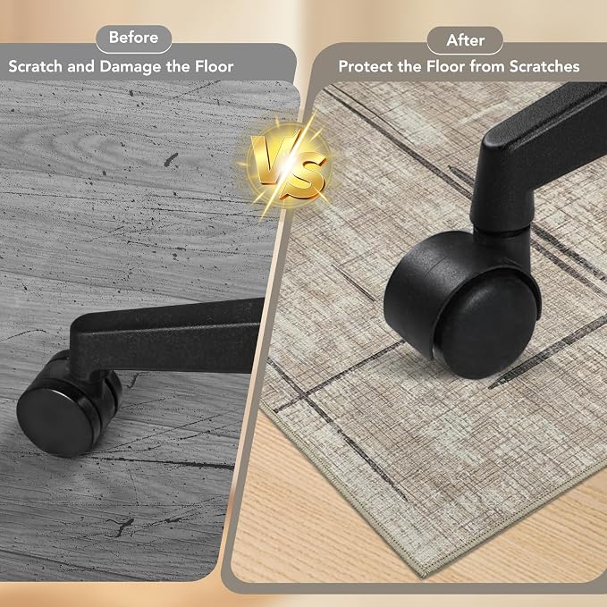 Office Chair Mat for Hardwood Floor&Tile Floor, Under Desk Rug for Rolling - Image 4