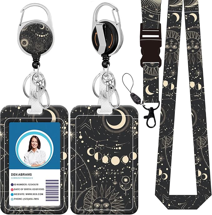 Badge Lanyard, Retractable Badge Holder by BILLTEFUL