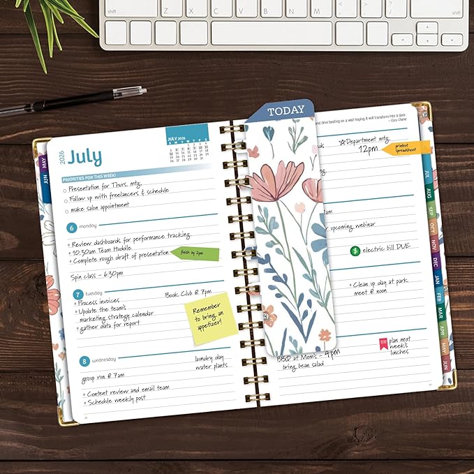 HARDCOVER Academic Year 2026-2027 Planner: 14 Months 5.5"x 8" Daily Weekly - Image 2