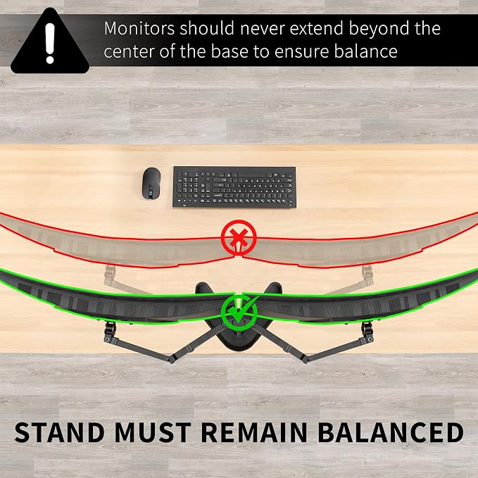 VIVO Dual LED LCD Monitor Mount, Free-Standing Desk Stand - Image 3