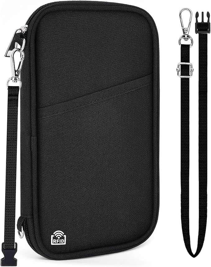 Family Passport Holder for Travel, RFID Blocking Travel Document Organizer by Magimack