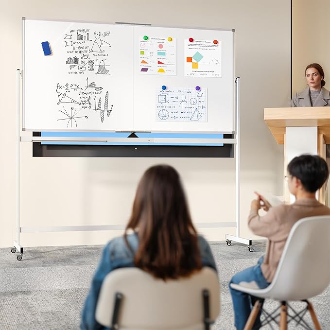 Large Rolling Whiteboard on Wheels - Image 2