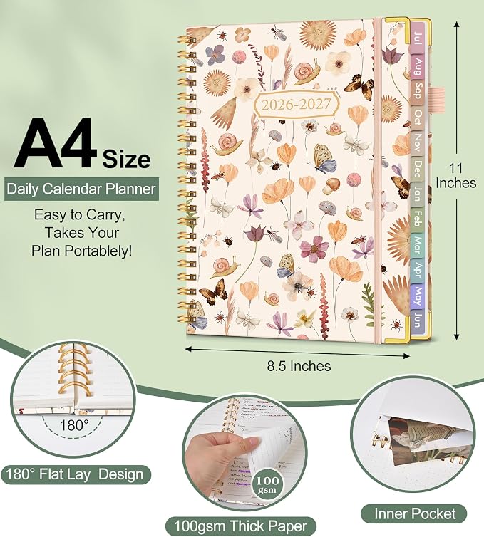 Academic Planner 2026-2027, Hardcover Weekly and Monthly Calendar Planner from - Image 5