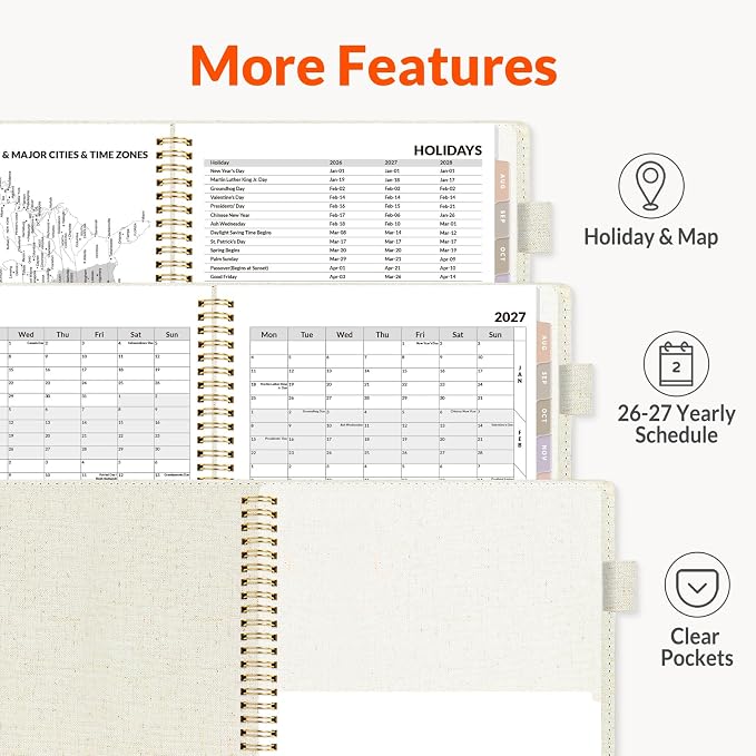 SUNEE 2026-2027 Weekly & Monthly Planner 9"x11.2" - Image 6