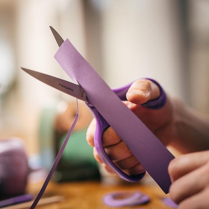 Fiskars 7" Student Scissors for Kids Ages 12-14, Scissors for School or Crafting - Image 3