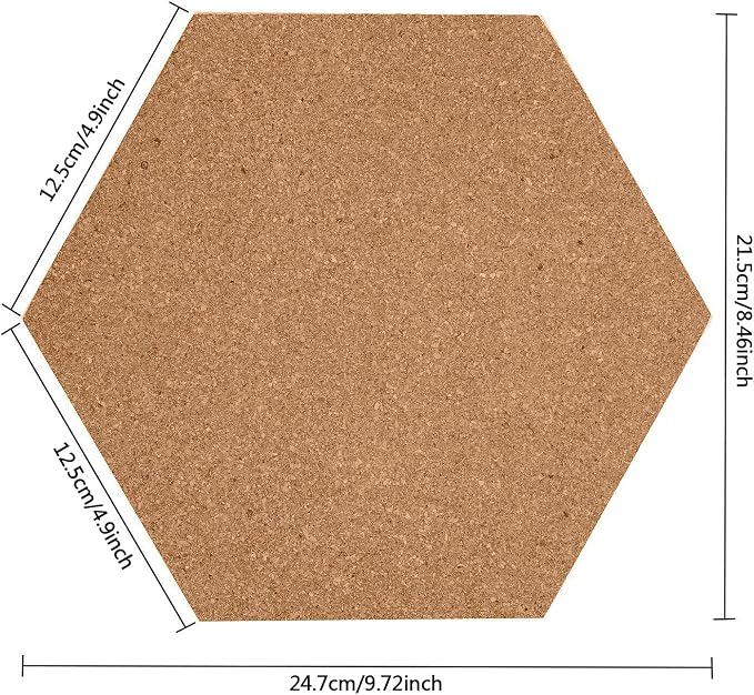 HBlife 10 Pack Self-Adhesive Cork Board Tiles Mini Wall Bulletin Board - Image 2