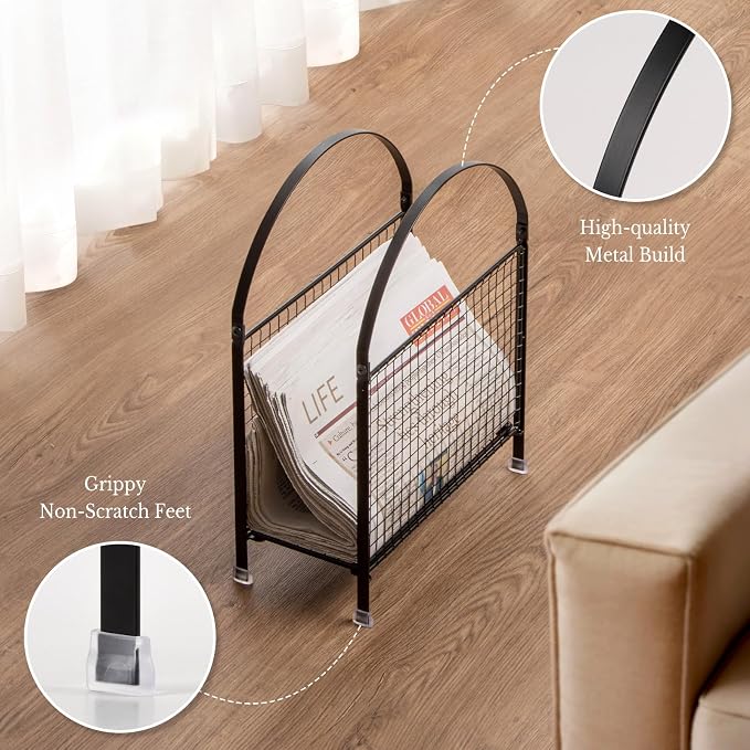 PUERSI Freestanding Magazine Holder – Modern Touch Handbag Design, Magazine - Image 5