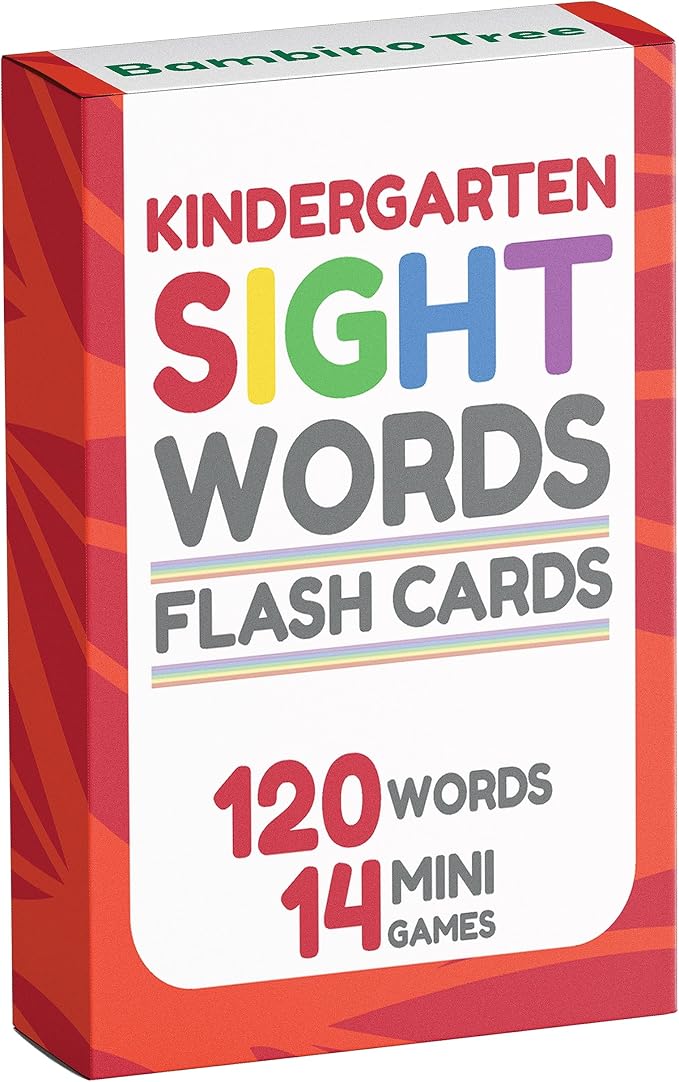 Sight Words Flash Cards Kindergarten by TheBambinoTree