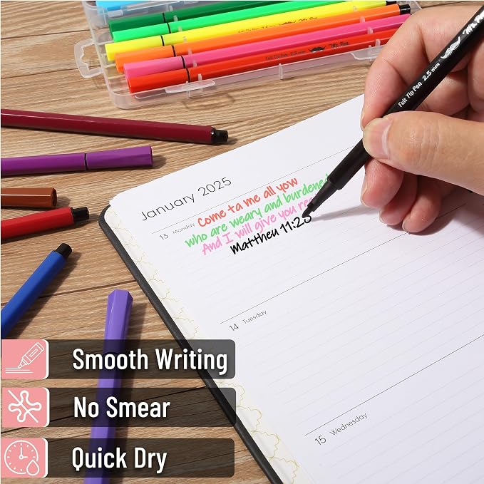 Mr. Pen- Felt Tip Markers, 24 Pack, 2.5 mm | Bible Journaling Markers, Bold - Image 5