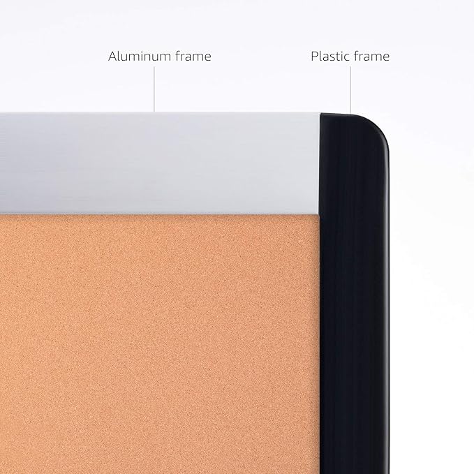 Amazon Basics Cork Bulletin Board, Pin Board - Image 4
