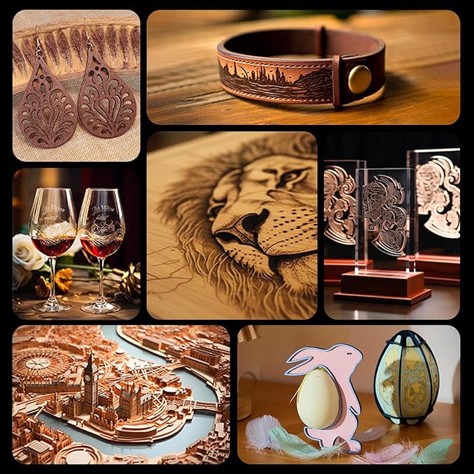 OMTech 90W CO2 Laser Engraver with Water Chiller, 28"x20" Cutting & Engraving Machine with Autofocus, Air Assist, 4-Way Pass, Autolift, RDWorks, for Wood, Glass, Acrylic & More-DeskLoop Office