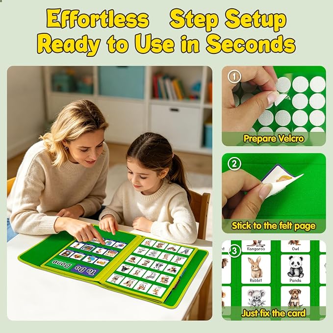 Pecs Communication Book for Nonverbal & Autism Kids, Visual Board - Image 5