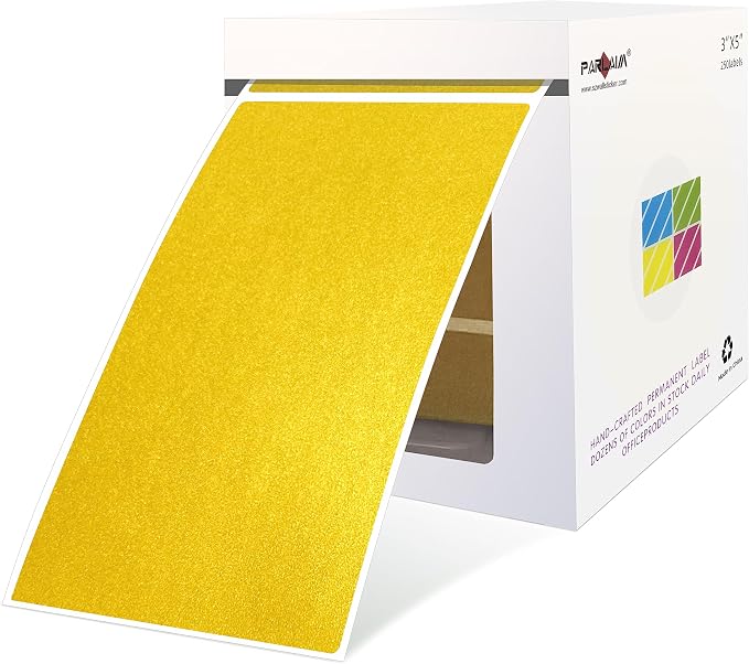 PARLAIM Large 3 X 5 inch Rectangle Color Coding Sticker, Writable Square Color by PARLAIM