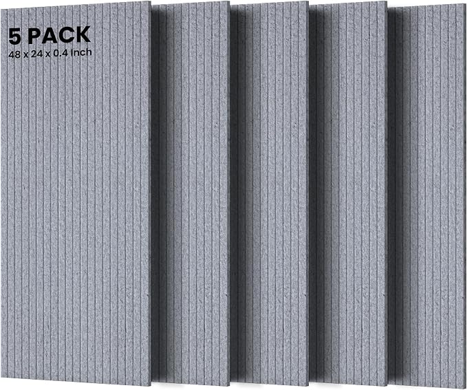 5 Pack Acoustic Panels, Premium Wall Sound Absorbing Panels, Decorative Sound by TO-TH